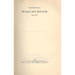 Gregor und Heinrich. Schauspiel