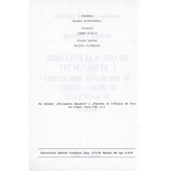 Stare kalendarze i almanachy w zbiorach Biblioteki Muzeum-Zamku w Łańcucie. Katalog
