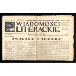 Wiadomości Literackie. Tygodnik. R.15 (1938). Nr 29 (755) (10 lipca 1938)