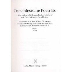Ostschlesische Porträts. Biographisch-bibliographisches Lexikon von Österreichisch-Ostschlesien. T.1: A-D