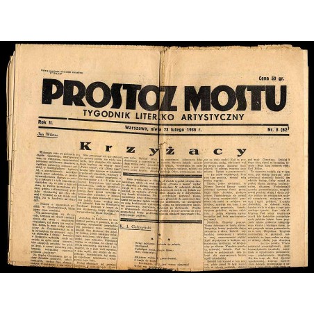 Prosto z Mostu. Tygodnik literacko-artystyczny. R.2 (1936). Nr 8 (62) (23 lutego 1936)