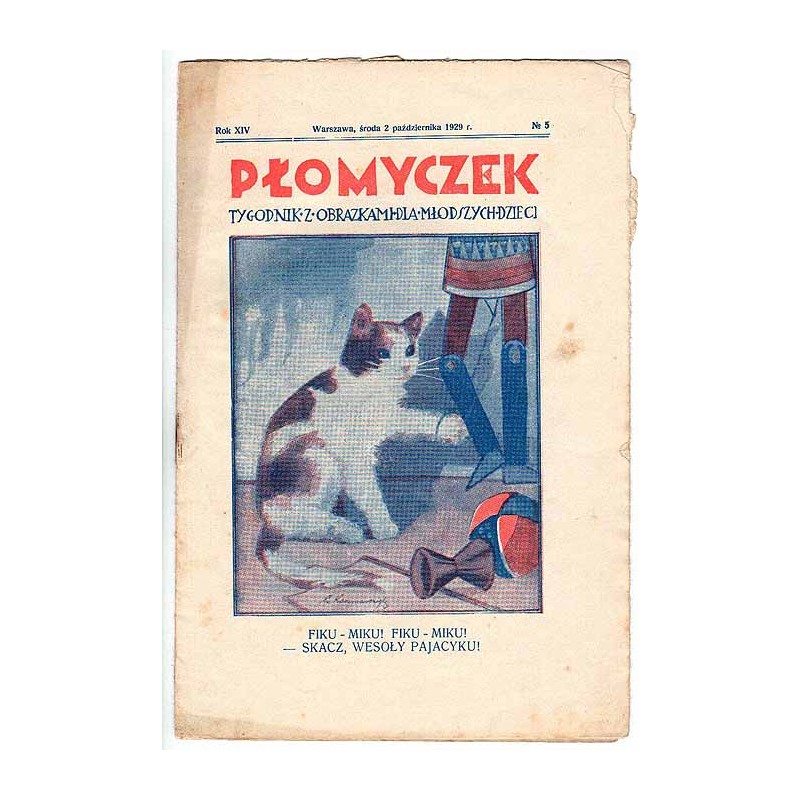 Płomyczek. Tygodnik z obrazkami dla młodszych dzieci. R.14 (1929). Nr 5 (2 października 1929)