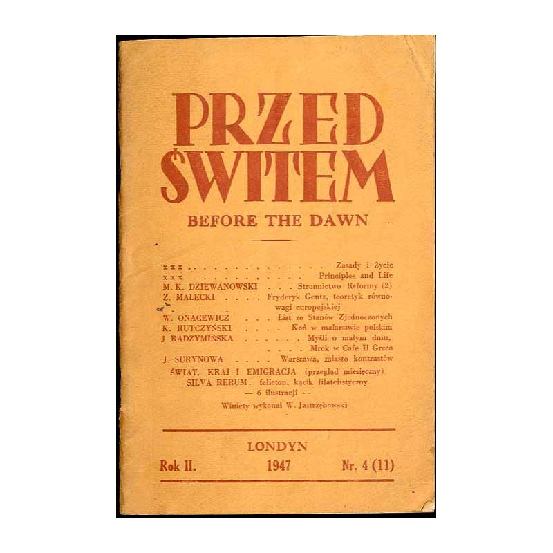 Przed Świtem. Miesięcznik Polski Walczącej. R.2 (1947). Nr 4 (11) / Kazimierz Rutczyński: Koń w malarstwie polskim. Dokończenie