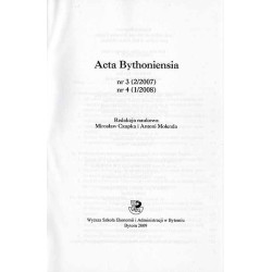 Acta Bythoniensia. Nr 3 (2007) Nr 4 (2008)