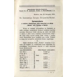 Burkut. Zakład Zdrojowo-Kąpielowy. Poczta Żabie, stacya kolei Worochta. Adres telegraficzny: "Burkut Żabie". Wysokość nad morzem