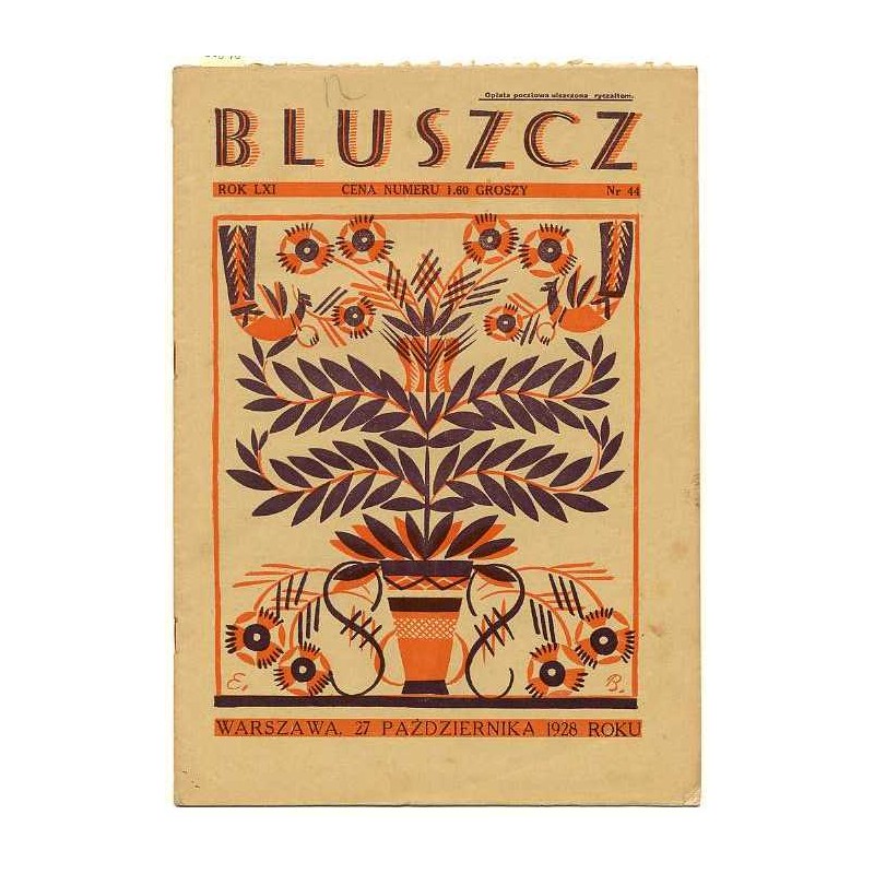 Bluszcz. Społeczno-literacki ilustrowany tygodnik kobiecy. R.61 (1928). Nr 44 (27 października 1928)