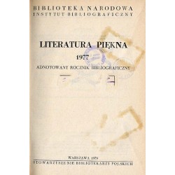 Literatura Piękna 1977. Adnotowany rocznik bibliograficzny