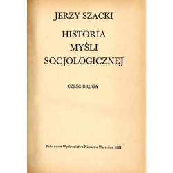 Historia myśli socjologicznej. 2cz. w 2 vol