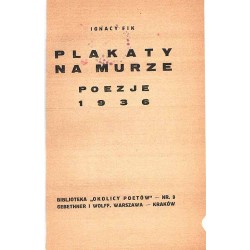 Plakaty na murze. Poezje 1936