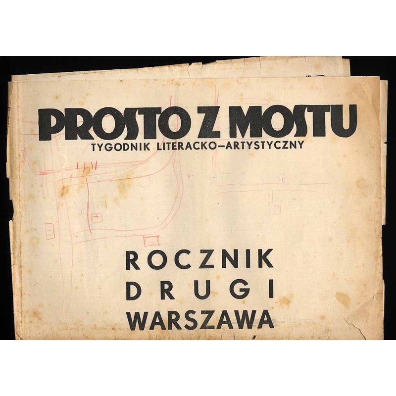Prosto z Mostu. Tygodnik literacko-artystyczny. Rocznik drugi, Warszawa, styczeń-grudzień 1936 [spis rocznika]