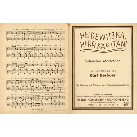 Heidewitzka, Herr Kaptän!!! Kölnisches Marschlied