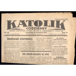 Katolik Codzienny. R.34 (1931). Nr 85 (16 IV 1931)