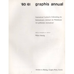 Graphis Annual. ‘60/61. International Yearbook of Advertising Art. Internationales Jahrbuch der Werbekunst. Art publicitaire int