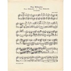 Prinz Methusalem. Prince Méthusalem - Prince Methuselah. Ouvertüre. Piano