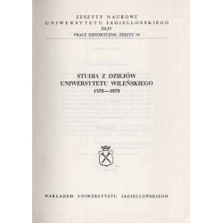 Studia z dziejów Uniwersytetu Wileńskiego 1579-1979