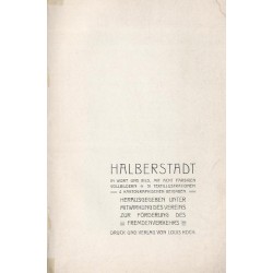 Halberstadt in Wort und Bild, mit acht farbigen Vollbildern, 51 Text-Illustrationen, 4 kartographischen Beigaben
