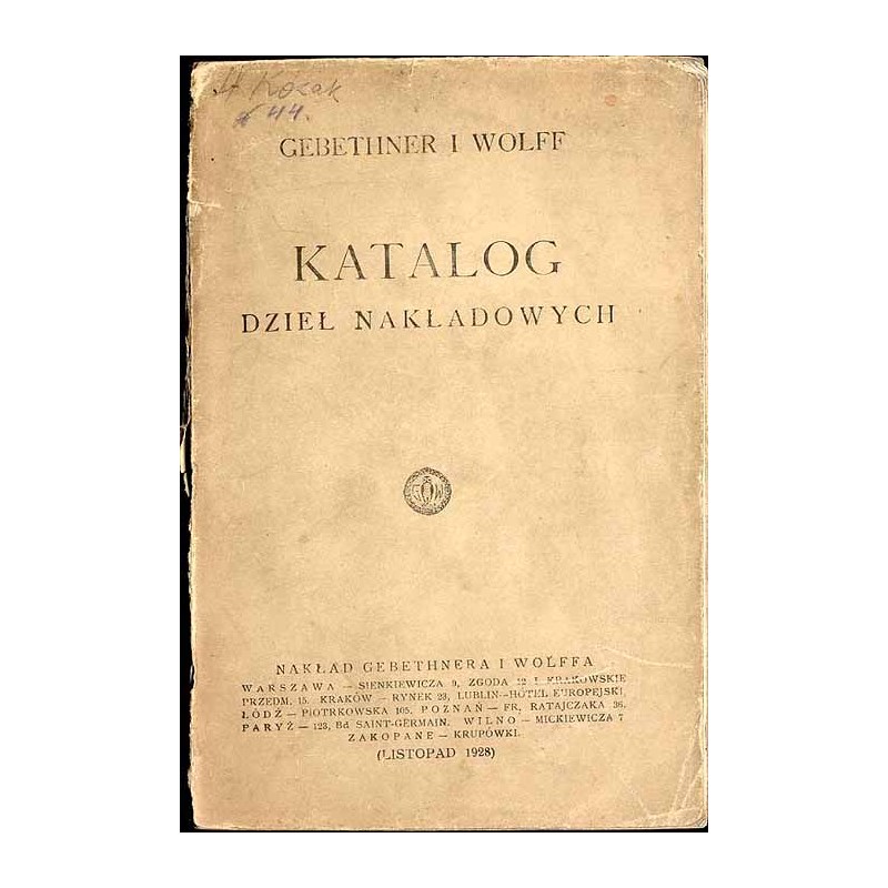 Katalog dzieł nakładowych [Gebethner i Wolff]