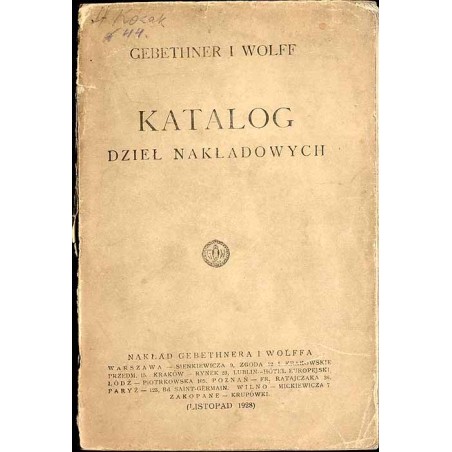 Katalog dzieł nakładowych [Gebethner i Wolff]