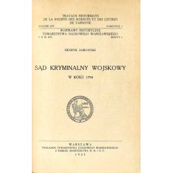 Sąd kryminalny wojskowy w roku 1794