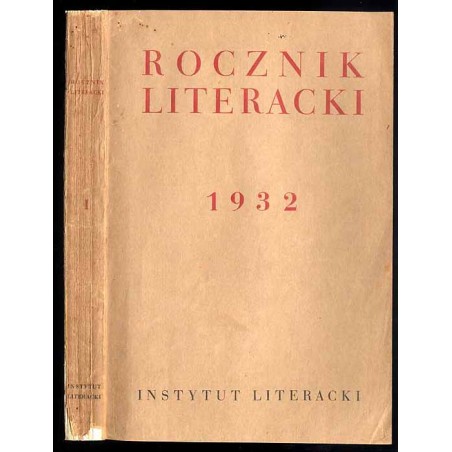 Rocznik Literacki za rok 1932 (R.1)