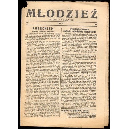 Młodzież. Bezpłatny dodatek. Nr. 2 [1927-1931]
