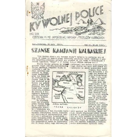 Ku Wolnej Polsce. Codzienne pismo Brygady Strzelców Karpackich. R.2 (1941). Nr 44 (151) (20 luty 1941)