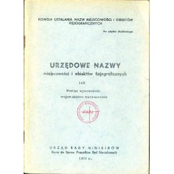 Urzędowe nazwy miejscowości i obiektów fizjograficznych. 149: Powiat wyszkowski województwo warszawskie