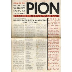 Pion. Tygodnik literacko-społeczny. R.2 (1934). Nr 52 (65) (29 grudnia 1934)