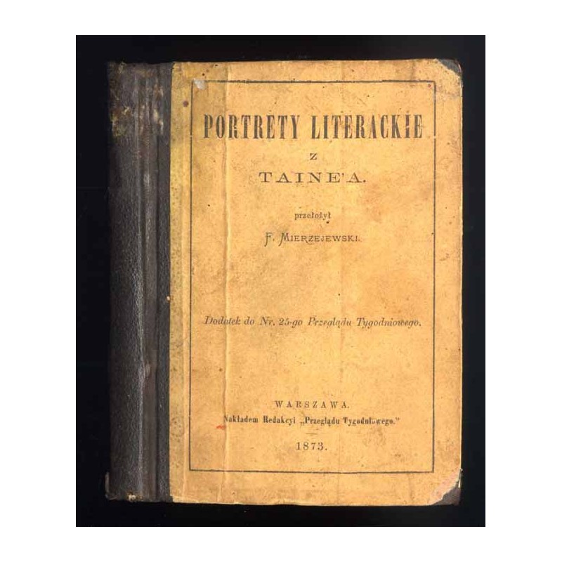 Portrety literackie z Taine'a