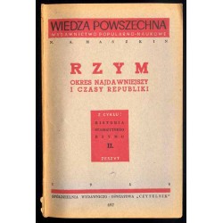 Rzym okres najdawniejszy i czasy republiki