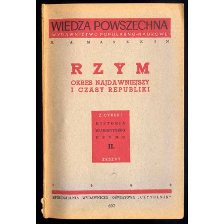 Rzym okres najdawniejszy i czasy republiki