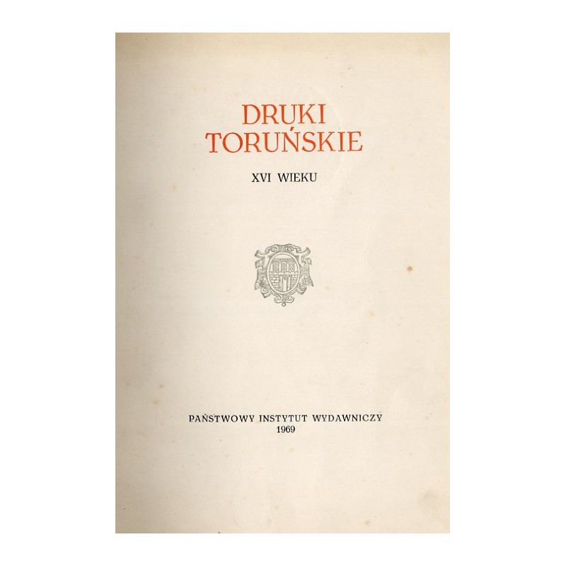 Druki toruńskie XVI wieku