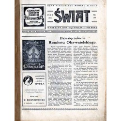 Świat. Pismo tygodniowe ilustrowane. R.20 (1925). Nr 39 (26 września 1925)
