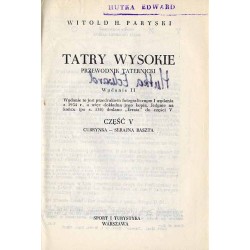 Tatry Wysokie. Przewodnik taternicki. Cz. 5: Cubrynka - Skrajna Baszta
