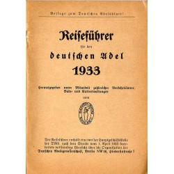 Reiseführer für den deutschen Adel 1933
