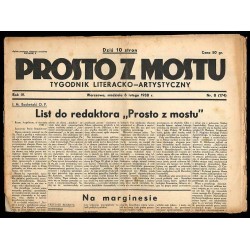 Prosto z Mostu. Tygodnik literacko-artystyczny. R.4 (1938). Nr 8 (174) (6 lutego 1938)
