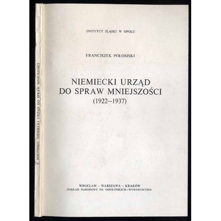 Niemiecki Urząd do Spraw Mniejszości. 1922-1937