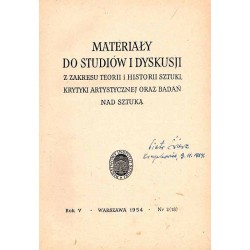 Materiały do Studiów i Dyskusji z Zakresu Teorii i Historii Sztuki, Krytyki Artystycznej oraz Metodologii Badań nad Sztuką. R.5