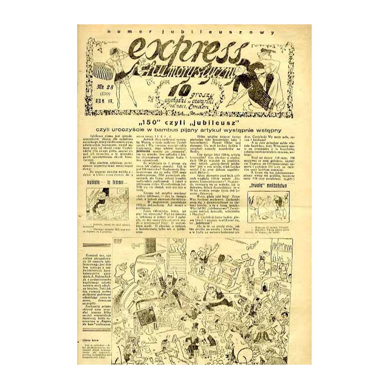 Express Humorystyczny. R.4 (1933). Nr 28 (150) / Marian Dąbrowski (Emden): Z kwiatu na kwiat. Romans Szyller Szkolnik: Z za kul