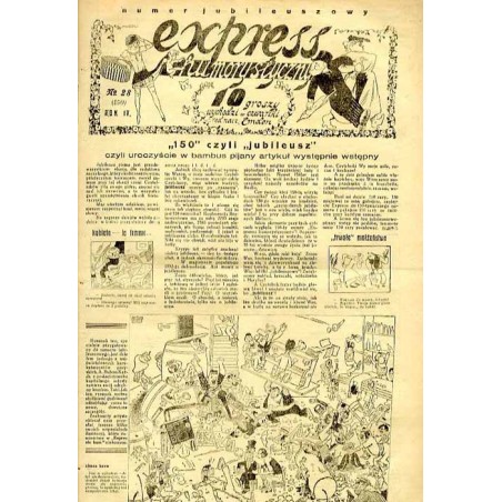 Express Humorystyczny. R.4 (1933). Nr 28 (150) / Marian Dąbrowski (Emden): Z kwiatu na kwiat. Romans Szyller Szkolnik: Z za kul