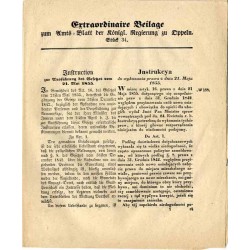 [Amts-Blatt der Königlichen Regierung zu Oppeln. 1856]. Extaordinaire Beilage zum Amts-Blatt der Königl. Regierung zu Oppeln. St