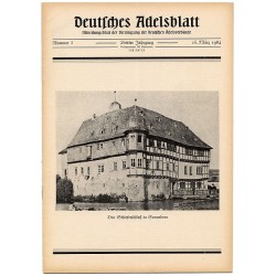 Deutsches Adelsblatt. 3. Jahrgang (1964). Nr 3 (15 III 1964) [Das Schieferschloß in Sonneborn]
