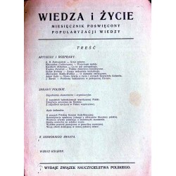 Wiedza i Życie. Miesięcznik poświęcony popularyzacji wiedzy oraz samokształceniu. R.6 (1931). Z. 8-9 (Sierpień-Wrzesień 1931)