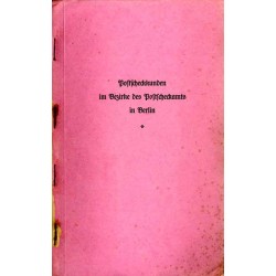 Nachtrag zum Verzeichnis der Postscheckkunden bei den Postscheckämtern im Reichs-Postgebiet. 1918 [...] Nach dem Stande vom 1. J