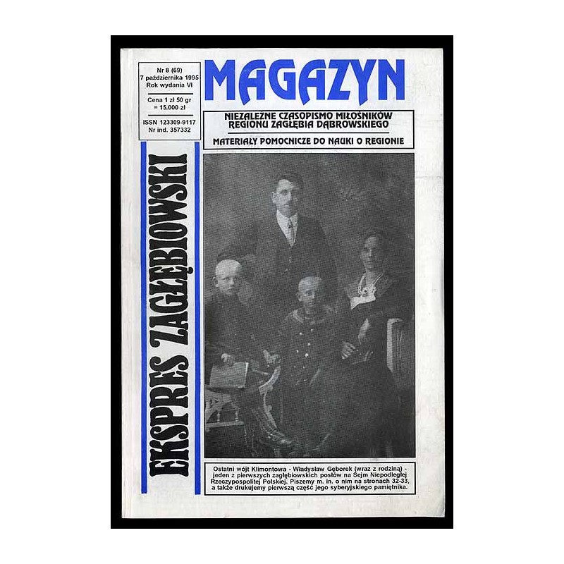 Ekspres Zagłębiowski. Magazyn. Niezależna gazeta miłośników Zagłębia Dąbrowskiego. R.6 (1995). Nr 8 (69)