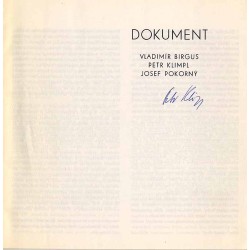 Dokument. Vladimír Birgus, Petr Klimpl, Josef Pokorný