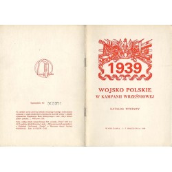 Wojsko Polskie w kampanii wrześniowej. Katalog wystawy. Warszawski Ośrodek Kultury. [Warszawa, 1-7 września 1979]