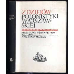 Z dziejów polonistyki warszawskiej