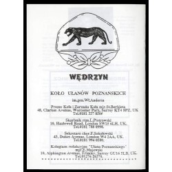 Ułan Poznański. Biuletyn informacyjny Koła 15 Pułku Ułanów Poznańskich Im. Generała Władysława Andersa. R.55 (1998). Nr 2/136 (I