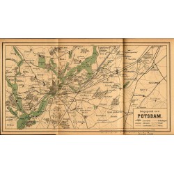 Führer durch Potsdam und Umgebung mit Karten, Ansichten und Eisenbahn-Fahrplan